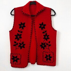 Floral Sweater Vest / Cardigan